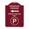 Signmission Reserved Parking Permit Parking with Symbol and Left Arrow Aluminum Sign, 24" x 18", BU-1824-23145 A-DES-BU-1824-23145 - alternate 1